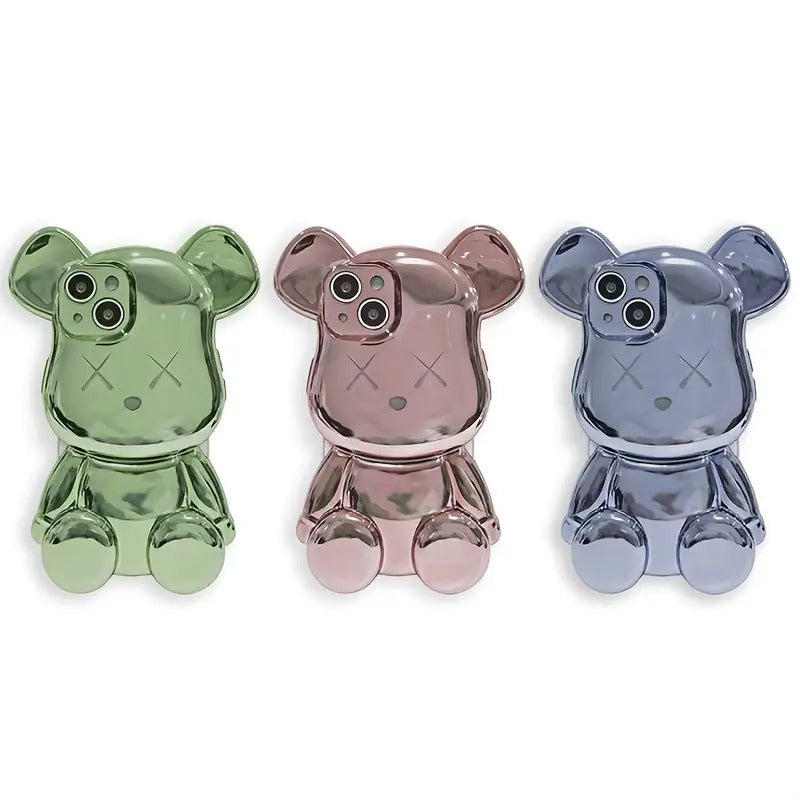 Lovely Big Bear Electroplating Phone Case for iPhone