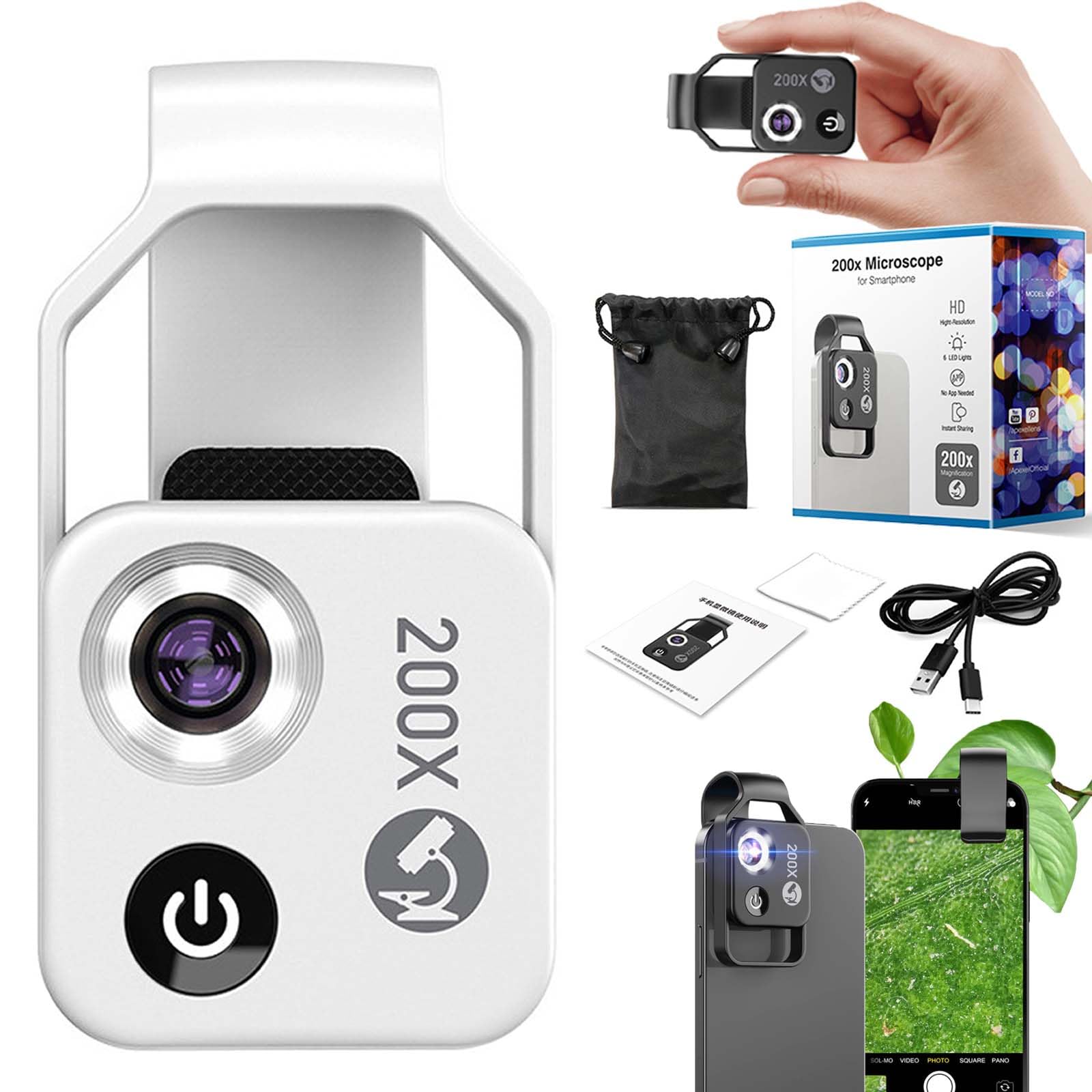 CrispView Nano 200x iPhone Microscope