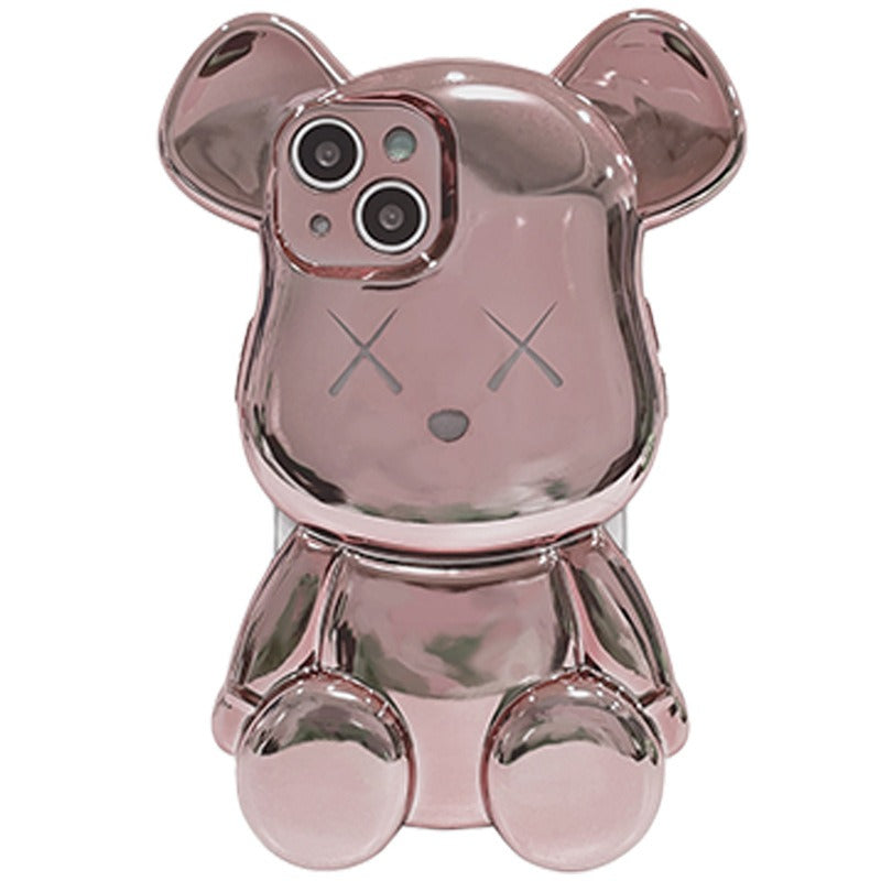 Lovely Big Bear Electroplating Phone Case for iPhone