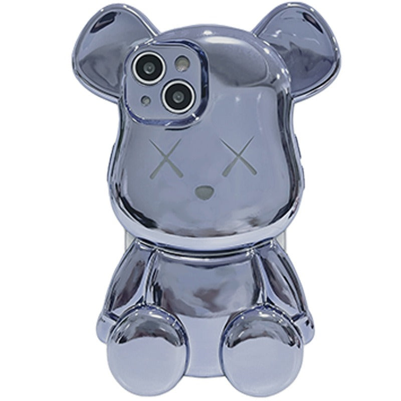 Lovely Big Bear Electroplating Phone Case for iPhone