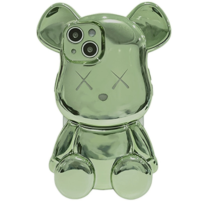 Lovely Big Bear Electroplating Phone Case for iPhone