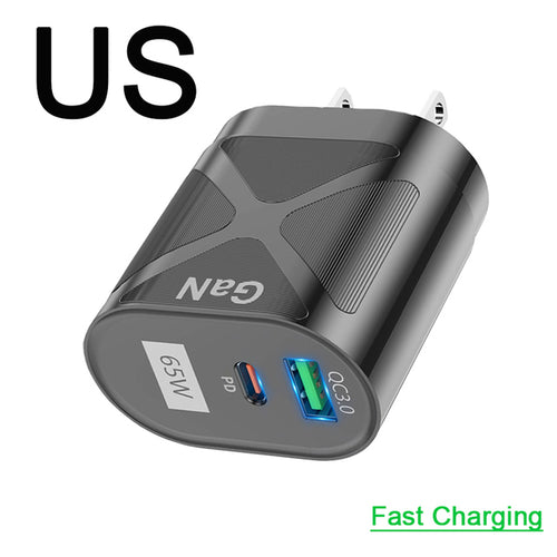 65W GaN PD Fast-Charging Mobile Phone & Laptop Adapter