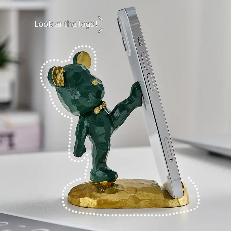 Cute Cartoon Violent Bear Mobile Phone Holder Decor