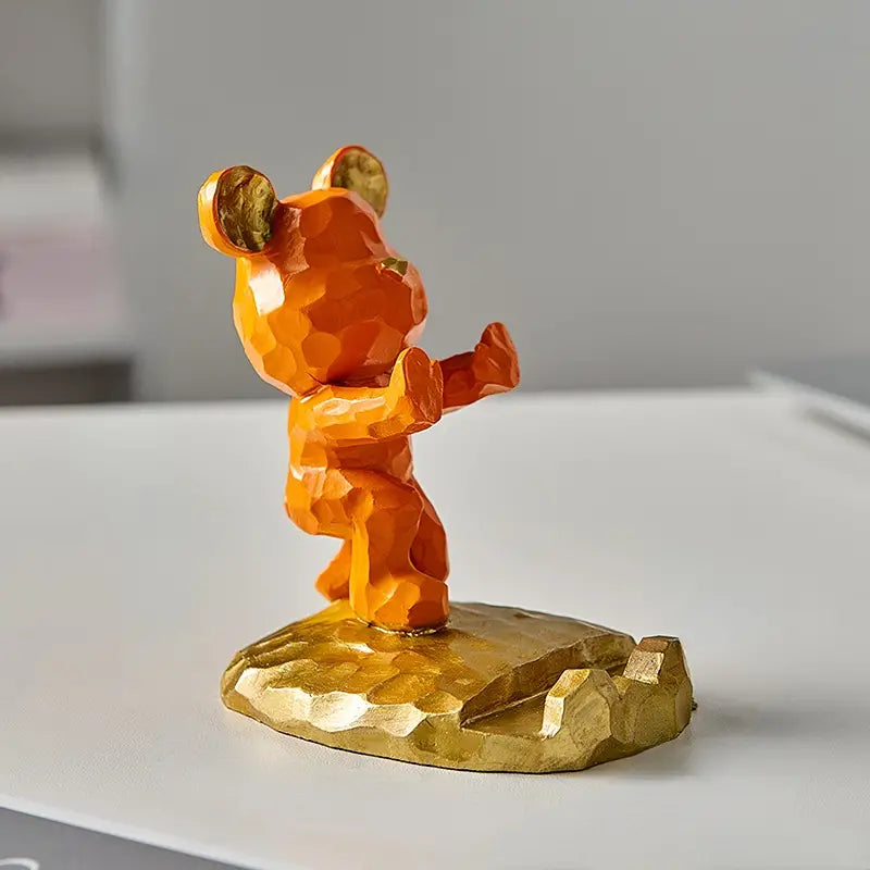 Cute Cartoon Violent Bear Mobile Phone Holder Decor