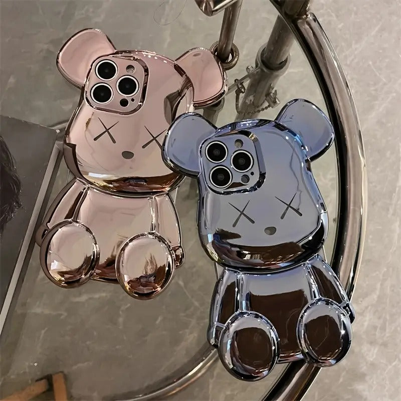 Lovely Big Bear Electroplating Phone Case for iPhone