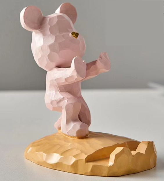 Cute Cartoon Violent Bear Mobile Phone Holder Decor