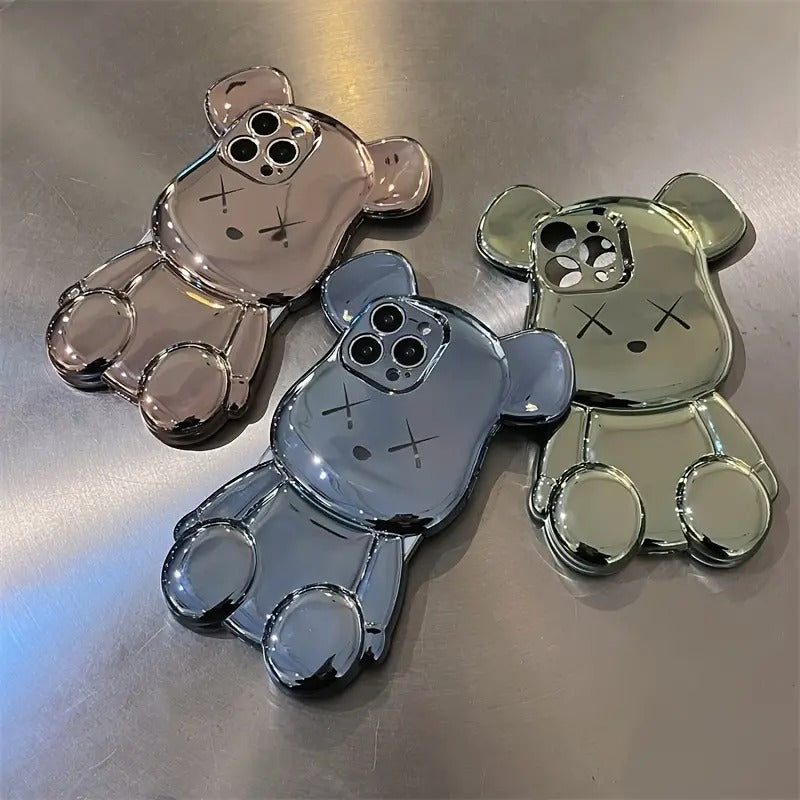 Lovely Big Bear Electroplating Phone Case for iPhone