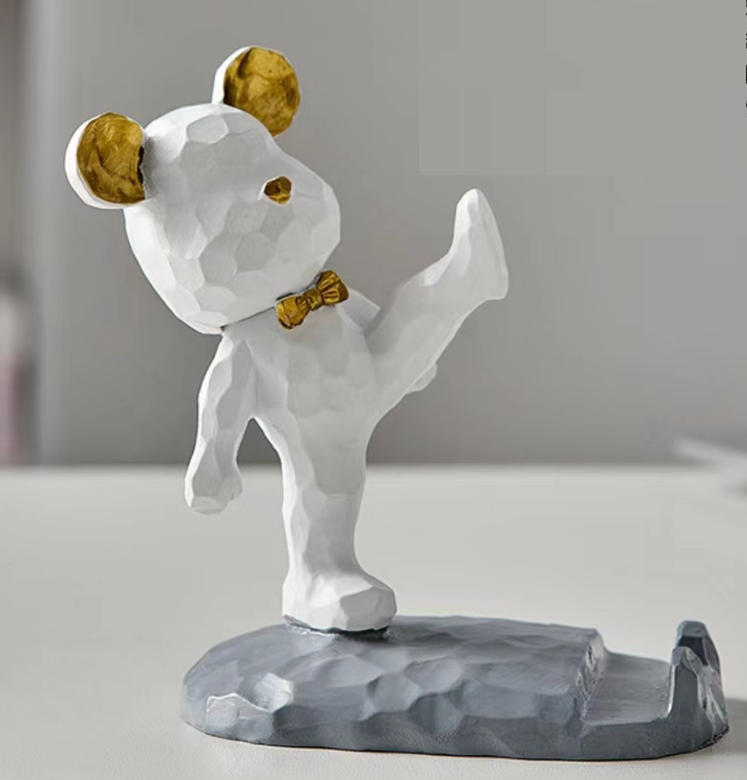 Cute Cartoon Violent Bear Mobile Phone Holder Decor