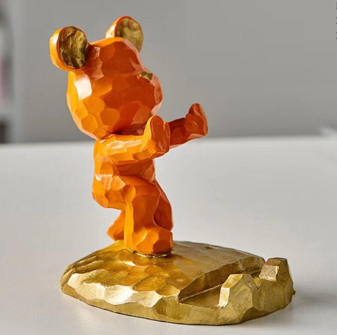 Cute Cartoon Violent Bear Mobile Phone Holder Decor